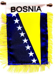 Bosnia Mini Banners <br>Pack of 3
