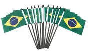 Brazil Miniature Flags - 12 Pack