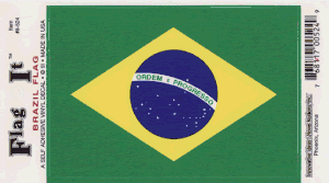 Brazil Flag Decal<br>Pack of 6
