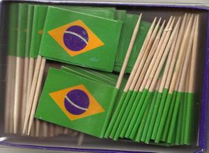 Brazil Flag Toothpicks 