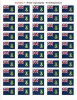 British Virgin Islands Sheet of 50 Stickers