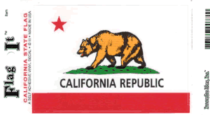 California Flag Decal<br>Pack of 6