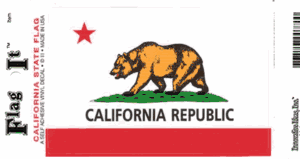 California Flag Decal<br>Pack of 6