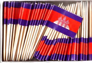 Cambodia Flag Toothpicks