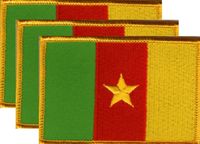 Cameroon Flag Patch<br>Pack of 3
