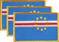 Cape Verde Flag Patch<br>Pack of 3