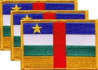 Central African Republic Flag Patch<br>Pack of 3