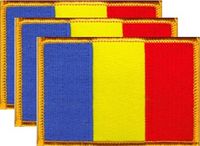 Chad Flag Patch<br>Pack of 3