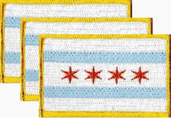 Chicago Flag Patch<br>Pack of 3