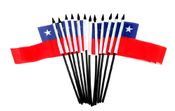 Chile Miniature Flags - 12 Pack
