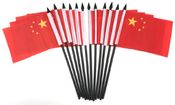 China Miniature Flags - 12 Pack