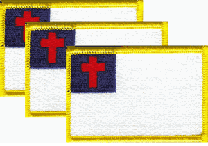 Christian Flag Patch<br>Pack of 3