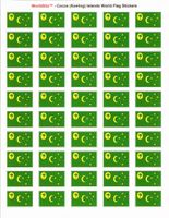 Cocos Islands Sheet of 50 Stickers