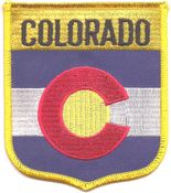 Colorado Flag Shield Patch<br>Pack of 3