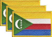 Comoros Flag Patch<br>Pack of 3