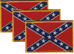 Confederate Flag Patch<br>Pack of 3