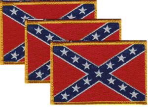 Confederate Flag Patch<br>Pack of 3