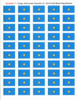 Congo, Democratic Republic of (Old) Sheet of 50 Stickers