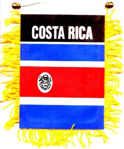 Costa Rica Mini Banners <br>Pack of 3