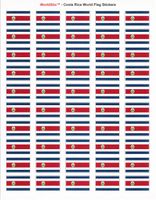 Costa Rica Sheet of 50 Stickers