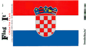 Croatia Flag Decal<br>Pack of 6