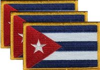 Cuba Flag Patch<br>Pack of 3
