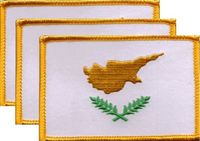 Cyprus Flag Patch<br>Pack of 3