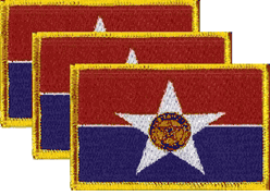 Dallas Flag Patch<br>Pack of 3