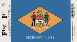 Delaware Flag Decal<br>Pack of 6