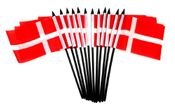 Denmark Miniature Flags - 12 Pack