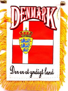 Denmark Mini Banners <br>Pack of 3