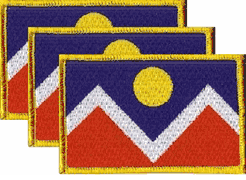 Denver Flag Patch<br>Pack of 3