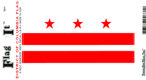 District of Columbia Flag Decal<br>Pack of 6