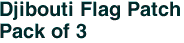 Djibouti Flag Patch<br>Pack of 3