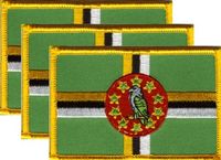 Dominica Flag Patch<br>Pack of 3