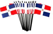 Dominican Republic Miniature Flags - 12 Pack