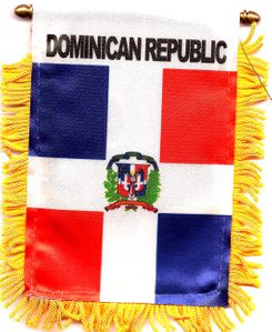 Dominican Republic Mini Banners Pack of 3