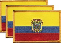 Ecuador Flag Patch<br>Pack of 3
