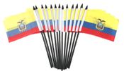 Ecuador Miniature Flags - 12 Pack