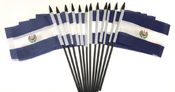 El Salvador Miniature Flags - 12 Pack