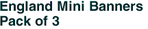 England Mini Banners <br>Pack of 3
