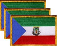 Equatorial Guinea Flag Patch<br>Pack of 3
