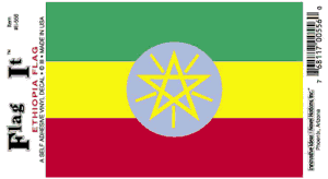 Ethiopia Flag Decal<br>Pack of 6