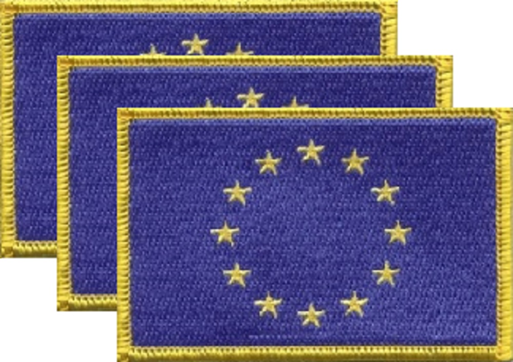 European Union EU Flag Iron-On Patch - Embroidered Country Emblem For Jackets, Bags