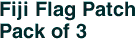 Fiji Flag Patch<br>Pack of 3