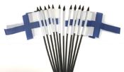 Finland Miniature Flags - 12 Pack