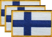 Finland Flag Patch<br>Pack of 3