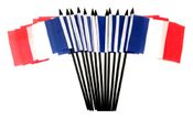 France Miniature Flags - 12 Pack