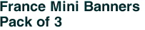 France Mini Banners <br>Pack of 3