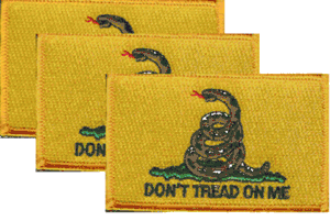 Gadsden Flag Patch<br>Pack of 3